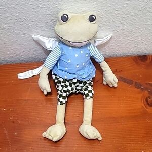IKEA FABLER GRODA 11 INCH PLUSH GREEN FAIRY FROG WITH‎ WINGS